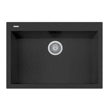 Latoscana Single Basin Drop-In Sink ON7610 Kitchen Sink Latoscana Black Metallic